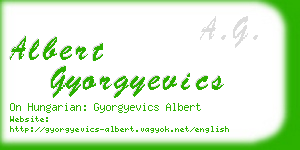 albert gyorgyevics business card